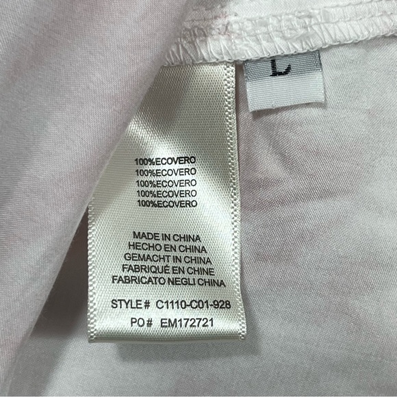 Cloth & Stone whispy pink banded luxe dye short sleeve flutter top Sz.L NWT - Picture 7 of 9